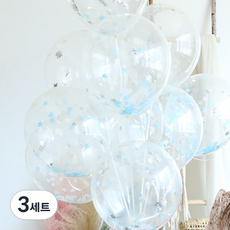 모던믹스 스타 컨페티 풍선세트, 실버, 3세트