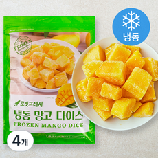 냉동 망고 다이스 (냉동), 1kg, 4개
