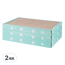 코멧 펫 평판형 고양이 스크래쳐 3개입 세트, 혼합색상, 2세트