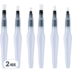 부드러운 워터브러쉬 10 타원형 플랫 헤드 흰색 6종 세트, 150mm, 2세트
