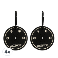 PETSMON 狗狗便便袋掛架 圓形, 4個, 黑色, 1入