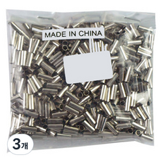 Sea Time 釣魚圓形套管 1.6mm, 3個, 銀色