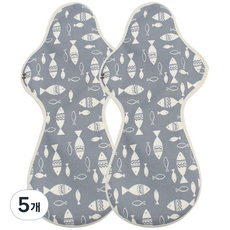 WIZLLY 防水棉衛生棉 迷彩灰, 夜用以上, 2入, 5個