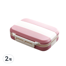 미라클매직 아르테미스 프리미엄 휴대용 약통 핑크 + 흰색, 2개