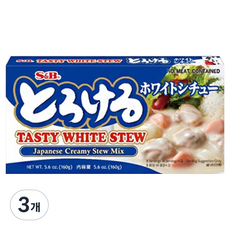 S&B 愛思必 白醬料理塊, 160g, 3盒