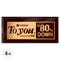 오리온 투유 저당 초콜릿, 60g, 4개