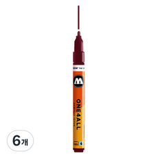모로토우 원포올 아크릴 마카 2mm 127HS 086 burgundy, 6개
