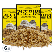 햄슴펫 고슴도치 햄스터 건조밀웜 간식, 150g, 6개
