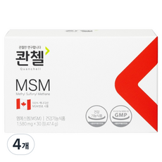 콴첼 MSM 영양제 47.4g, 30정, 4개