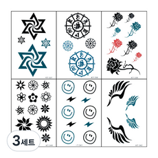 迷你紋身貼紙組, KT337, KT338, KT339, KT340, KT341, KT342, 3套