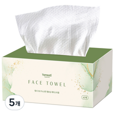 Tamsaa 棉質壓紋洗臉巾 60張, 白色, 5個