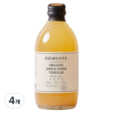 蘋果醋, 4個, 500ml