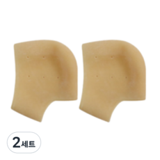 臉部身體矽膠腳後跟去角質墊套組 杏色, 2套, 2入