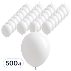조이벌룬 링커풍선 15cm, 화이트, 500개