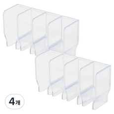 인앳홈 무타공 튜브 정리 클립 4단 ONE SIZE, 투명, 4개