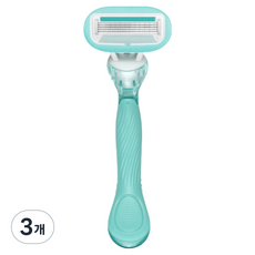 마켓링 여성용 심플한 면도기 블루 13 x 5.2 cm, 3개, 1개입