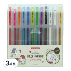 PINKFOOT 13000 彩色繪圖筆組, 12種, 3套