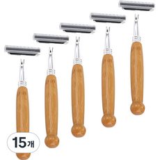 B0966 Comery 便攜式竹柄一次性剃須刀, 15個, 1入