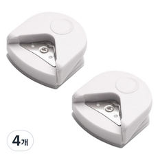 Starium 圓角器 邊角切割器, 白色, 4個