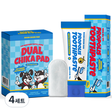 붐붐포 반려동물 손가락 일회용 치카패드 30p + 치약 70g, 4세트