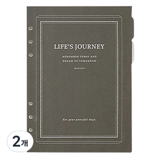ICONIC Journey 6孔活頁夾 萬年曆手帳內頁 A5 03月計畫組, 176枚入, 2個