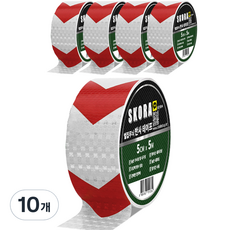 SKORA 夜光警示膠帶, 10捲, 銀紅色