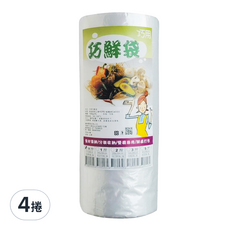 巧用 捲筒加厚型巧鮮袋 360張x4捲 食材保鮮分裝袋, 半斤(28 x 21cm), 360張, 4捲