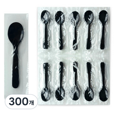 Draw Life 甜點冰淇淋湯匙 時尚黑 小 9cm, 300個, 1入