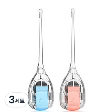 Go Butterfly LED 透明嬰兒耳簽 藍色 + 粉色, 3組