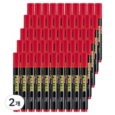 Lineplus Pentech 油性麥克筆 圓頭, 100個, 紅色