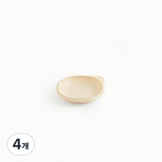 TACKAON 幼兒方形Ecozen迷你餐盤, 4個, 黃色