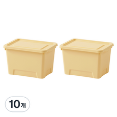 룸앤홈 국내 제조 마일드 수납 박스, 버터옐로우, 10개