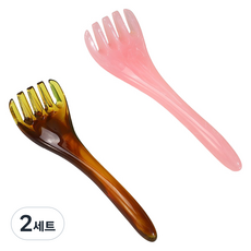 elive 舒適頭皮按摩器 2件組, 2套, 棕色, 粉紅色