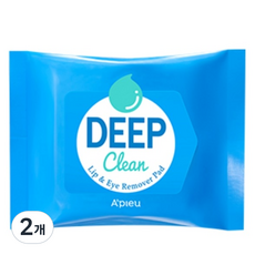 어퓨 딥클린 립앤아이 리무버 패드, 2개, 37g