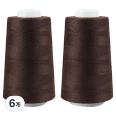 手縫 40支2股縫紉線, 6個, 22 巧克力棕色