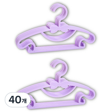 itgom 兒童用蝴蝶結衣架, 紫色, 40個