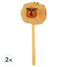 MS Cutiebara 水豚娃娃中性筆 0.5mm, 2個, 鱷魚 棕色