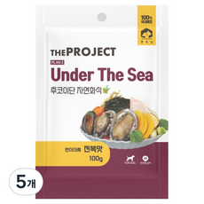 펫러닝 강아지 언더더씨 자연화식 수제 습식사료, 전복, 100g, 5개