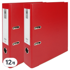 마이다스 레버아치 LA 바인더 2공 세로형 민 7cm, 적색, 12개