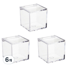 abm 壓克力小物收納盒 6cm, 透明, 6個