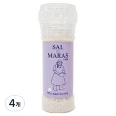 어스맨공정무역 마라스 소금 그라인더, 110g, 4개