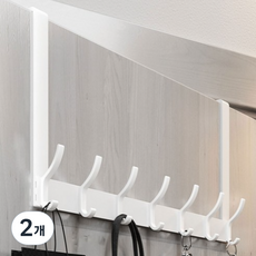 Heydam 多用途14鉤門後衣架掛架, 白色, 2個