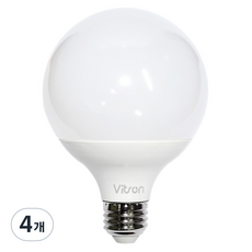 비츠온 블링 LED 볼전구 숏타입 12W, 주백색, 4개