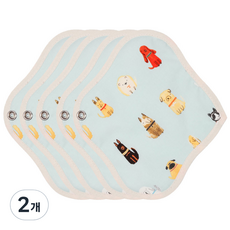 粉紅心韋斯萊棉衛生巾內褲襯墊迷你無水無水薄荷棉衛生巾, 5入, 2個