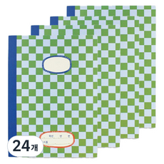 Green Check 寬行筆記本 小學1-3年級, 24個, 混合顏色