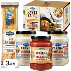 폰타나 베이컨머쉬룸 크림 파스타 소스 430g x 2p + 볼로네제 파스타 소스 430g + 스파게티 면 500g 세트, 3세트, 3개