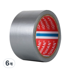 다다 고점도 강력 면 테이프 60mm x 20m, 은색, 6개