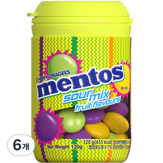Mentos Sourmix 瓶, 120g, 6罐