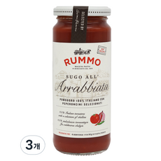 RUMMO 路莫 阿拉比亞塔香辣番茄義大利麵醬, 340g, 3個