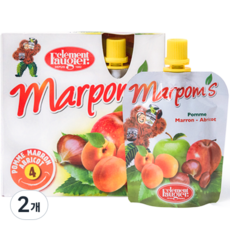 크렘드마롱 애플살구밤잼 파우치 4p, 85g, 2개